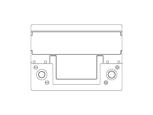 Autobaterie 12V 60AH AUTOPART GALAXY EFB START-STOP 560A 242X175X175mm - půdorys