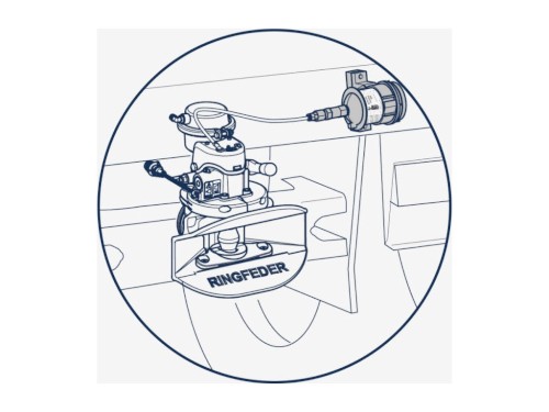 Zařízení pro automatické mazání závěsných zařízení
