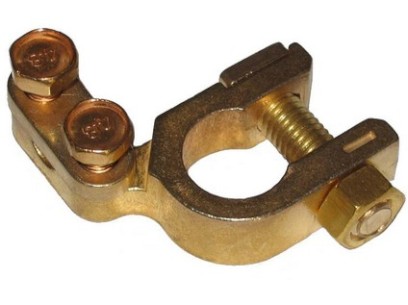 Svorka AKU mosazná mínus