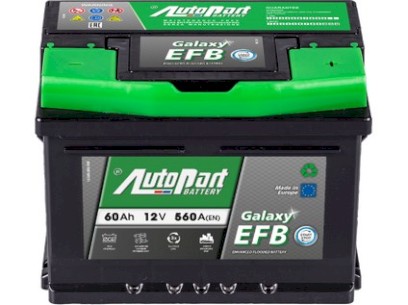 Autobaterie 12V 60AH AUTOPART GALAXY EFB START-STOP 560A 242X175X175mm