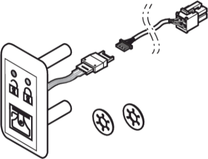 Panel indikační sady uzavření závěsného zařízení