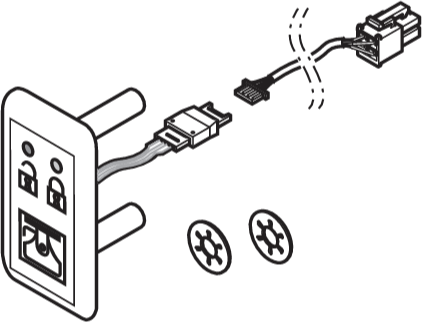 Panel indikační sady uzavření závěsného zařízení