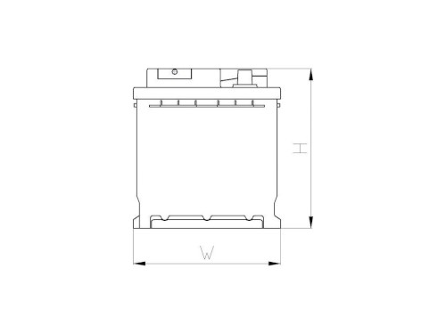 Autobaterie 12V 100AH AUTOPART GALAXY EFB START-STOP 900A 353X175X190mm - bokorys